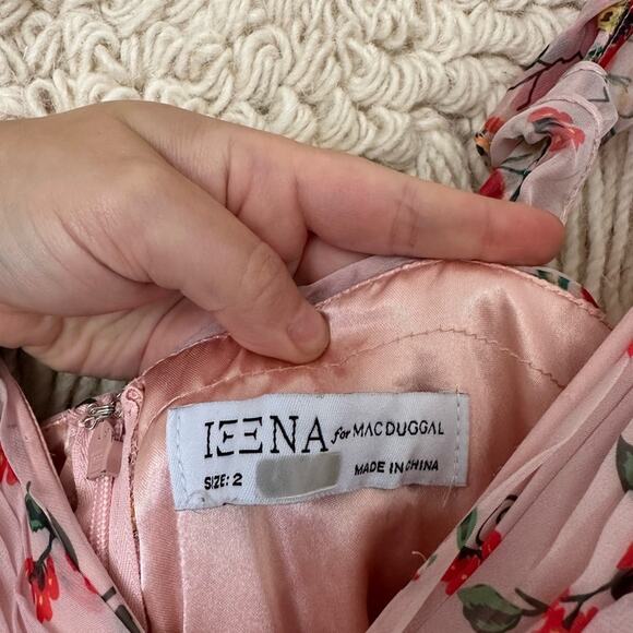 Ieena for Mac Duggal Pink Ruffled Floral Gown - Picture 3 of 11